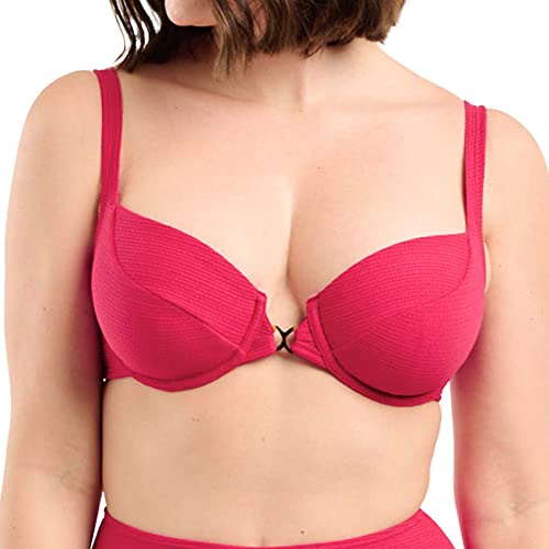 SANS COMPLEXE Glamourous Textured_78AAI76 Haut de Maillot de Bain avec Armatures, Cerise, 95C Femme