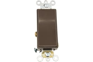 Leviton Decora Plus Rocker Switch, 15 Amp, Commercial Quiet Switch, 5691-2, Brown