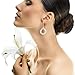 Mytys Dangle Earrings for Women Heart Drop Earring Mesh Crystal Earrings