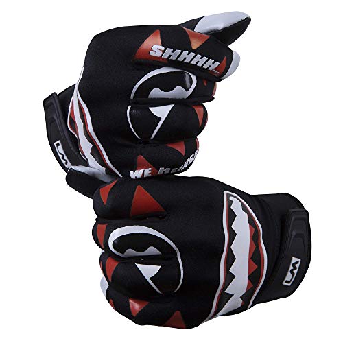 Loudmouth Baseball Batting Gloves (Black, Youth - X-Small)