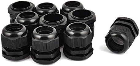 DOXO888 PG-29 Black Plastic Waterproof Connectors Cable Glands 10 Pcs (4bf59d8e-a222-11e9-8d7c-4cedfbbbda4e)