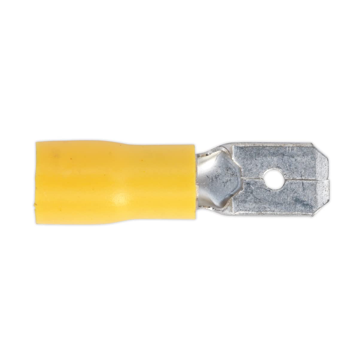 Sealey Yt15 Push-On Terminal 6.3Mm Male Yellow Pack Of 100