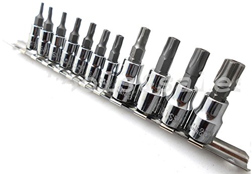 11 Pc 5-POINT Torx Star Tamper Proof Security Bit Socket Set