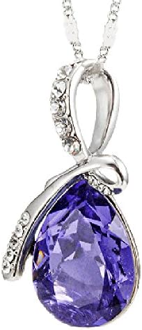AmaziPro8 fashion jewelries - FREE Diamond Headphone Anti Dust plug for Cellphone - Set includes Fashion Jewelry Pendant + Necklace - Crystal High-Grade fashion jewelry for women (Purple)
