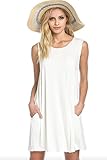 Bamboo Fiber Knit Sleeveless T-shirt Dress