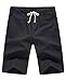 NITAGUT Men's Linen Casual Classic Fit Short (M(US 34-36), 011Black)