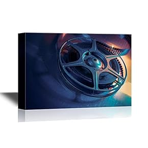 Vintage Filming Equipment Canvas Wall Art - Classic Film Projector - Gallery Wrap Modern Home Art | Ready to Hang - 12x18 inches