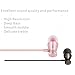 Earbuds Headphones with Microphone 2 Pack Powerful Bass Magnetic in Ear Earphones Wired 3.5mm Volume Control with Zipper Case for Apple iPhone iPad Samsung and More Durable Stereo (Rose Gold)