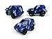 Replacement Toy Car Blue, Brown and Dark Green Jeeps (3-Pack) with 3 LED Lights Compatible with Most Tracks Including Magic Track for Boys and Girls