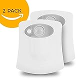 Motion Activated Toilet Night Light by Apple Yard, 8-color Auto LED Sensor Nightlight, Luminates in Darkness Perfect for Kids, Fits Any Seat or Bowl, 2 Pack
