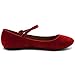 Ollio Women's Shoe Ballet Light Faux Suede Mary Jane Flats