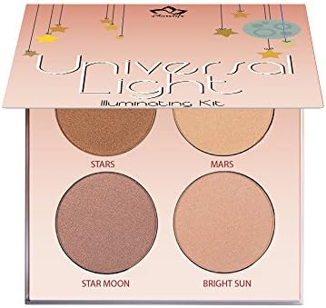 Kaidifangte 4 Colors Illuminator Light Highlighter &amp; Bronzer Matte Face Palette