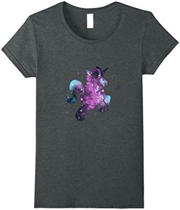 Womens Galaxy Unicorn Shirt Outer Space Solar System Nebula Stars XL Dark Heather