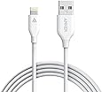 Anker PowerLine 6ft Lightning Cable, Apple MFi Certified Lightning to USB Charging Cable for iPhone 5/5s/5c/6/6s Plus/SE, iPad mini/Air/Pro iPod touch (White)