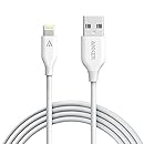 Anker PowerLine 6ft Lightning Cable, Apple MFi Certified Lightning to USB Charging Cable for iPhone 5/5s/5c/6/6s Plus/SE, iPad mini/Air/Pro iPod touch (White)