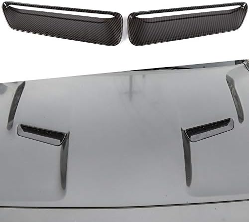 Prises D'air Style Carbone Pour Capot Voiture - Lot De 2, Universel, ABS, 33,1x11 Cm - Décoratif Et Ventilé