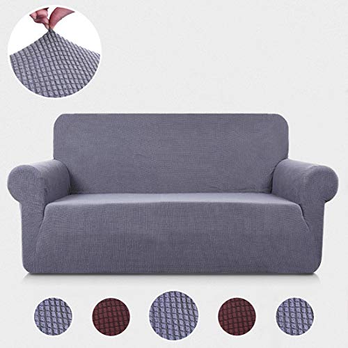 TASTELIFE Loveseat Slipcover 1-Piece Thickened Stretch Fabric Furniture Protector Couch Cover for Sofa 2 Seatersï¼ˆGreyï¼‰