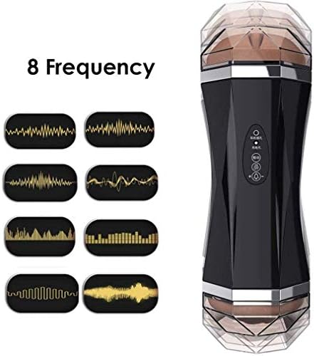 8 Frequency V?br?ti?n Six Toys Men Deep Throat Oral Cup Sucking Endless Pleasure Blow-Job Voice Interactive Toys Headphone Mode