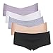 Intimate Portal Under The Bump Cotton Maternity Pregnancy Panties Pack 5-Pk Black Soft Gray Beige Heather Gray Purple L