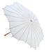 Quasimoon PaperLanternStore.com 32 Inch White Paper Parasol Umbrella, Scallop Shaped