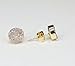 Beige Natural Druzy Quartz Gemstone Stud Earrings - Real Drusy Quartz- 8mm