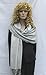 Cashmere Pashmina Group: Solid Pashmina Shawl, Scarf, Wrap & Stole (Large size) Silver Grey