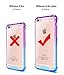 SALAWAT iPhone 6/6s Plus Case, Clear Cute Anti Scratch Slim Phone Case Cover, Reinforced TPU Bumper Shock Absorption Protective Case for iPhone 6 Plus/6s Plus 5.5 inch (Blue Purple)