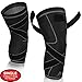 Knee Brace Compression Sleeve with Strap for Best Support & Pain Relief for Meniscus Tear, Arthritis, Running, Basketball, MCL, Jogging and Recovery for Men & Women (Black, Large)