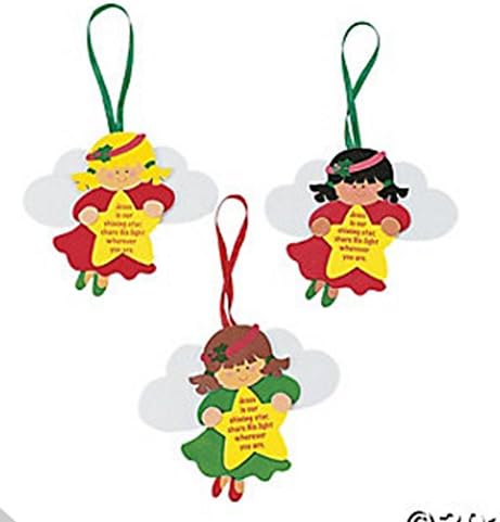Foam Angel Christmas Ornament Craft Kit (Makes 12)