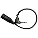 Teagas 2.5mm Male to 3.5mm Female Stereo Audio Jack Adapter Cable Black