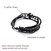 BodyJ4You Leather Bracelet Vintage Anchor Charm Bangle Fit 7-9 Inch Black Rope in a Gift Box