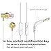 Earbuds with microphone,in Ear Headphones with Microphone (gold)