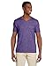Gildan Men's Softstyle Preshrunk V-Neck T-Shirt, Heather Purple, Medium