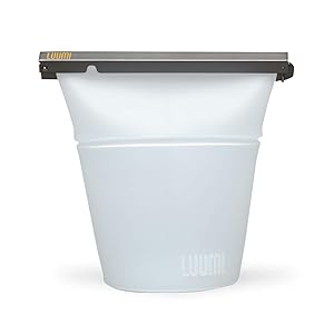 Luumi Unplastic Bowl - Reusable 100% Platinum Silicone Collapsible Food Storage Containers - Microwave, Oven, Freezer and Dishwasher Safe (Clear)