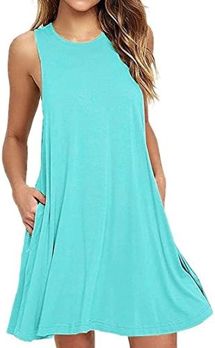 NELIUYA Women's Long Sleeve Pocket Casual Loose T-Shirt Dress