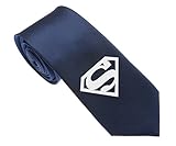 Uyoung Superman Pattern Multi-colored Men's Woven 2.5" Skinny Tie