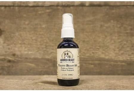 Adored Beast Yeasty Beast III Topical Yeast Infection Spray, Soothe and Calm Dog Black Yeast Infection for Itchy Spots and Skin, Soothe Dog Skin Folds