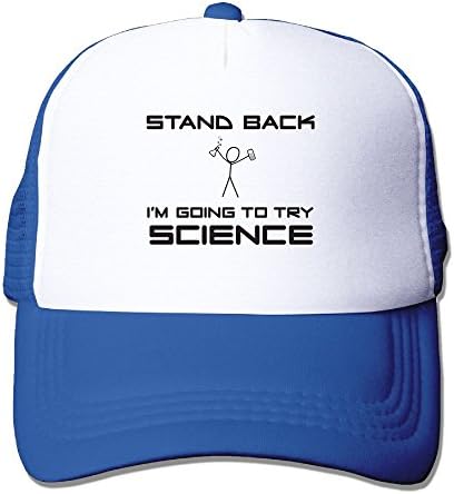 Stand Back I'm Going To Try Science Unisex Mesh Hat Baseball Caps Chic Grid Hat Adjustable Trucker Cap