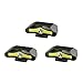 X-BALOG 3 Pack 350 Lumens LED Cap Light Clip Headlamp 2 Modes Rotatable COB Ball Hat Lamp Power by 3XAAA Batteries for Reading Fishing Working Walking The Dog