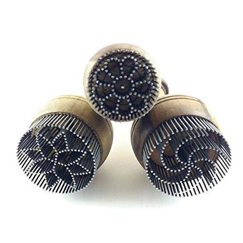 Low-priced-three-piece-set-of-traditional-handmade-Uzbekistan-bread-stamping-tools-196-inch-each-in-diameter-Free-cookbook