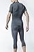 TSLA Men's Compression 3/4 Capri Pants Baselayer Cool Dry Sports Running Yoga Tights, Zero(p15) - Grey & Black, X-Large