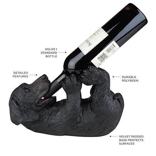 True Lucky Lab Tabletop Wine Bottle Holder Countertop Centerpiece