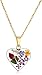 Amazon Essentials Sterling Silver Pressed Flower Heart Pendant Necklace, (previously Amazon Collection)