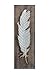 Creative Co-Op Wood Wall Décor with Metal Feather