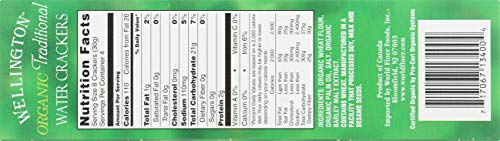 Wellington Organic Traditional Water Crackers, 4.4-Ounces (Pack of 12)