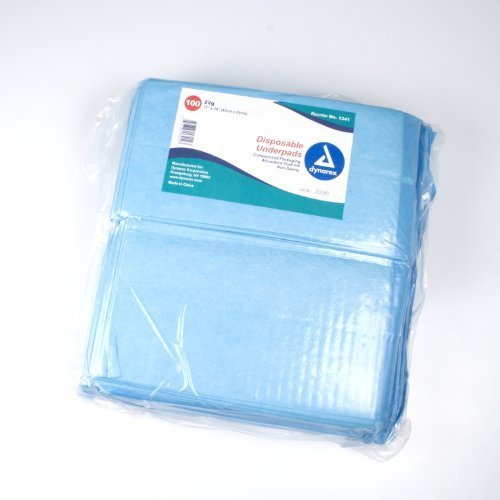 Dynarex Disposable Underpad, 17 in. x 24 in., Pack of 3