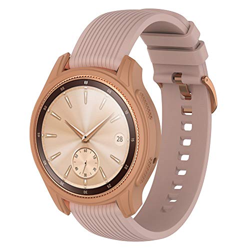 Lywey 1PC Soft TPU Prevent Scratches Protection Silicone Full Case Cover Best for Gear S3 Frontier/Galaxy Watch 42MM / 46MM (42MM, Gold)