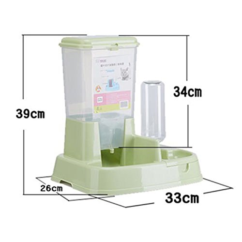 UHeng Pet Dog Cat Automatic Pet Feeder Drinker Dispenser Food Water Bowl