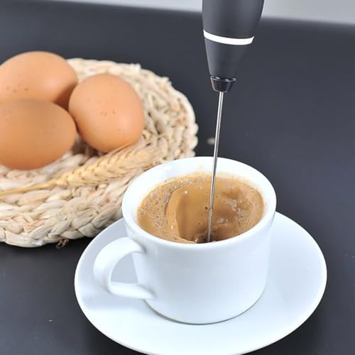 Mixer Recarregável USB Portátil Elétrico, batedor misturador para cozinha e escritório, prepare shake, vitamina e café em segundos, uso fácil, bateria interna de longa duração sem fio com 3 Acessórios
