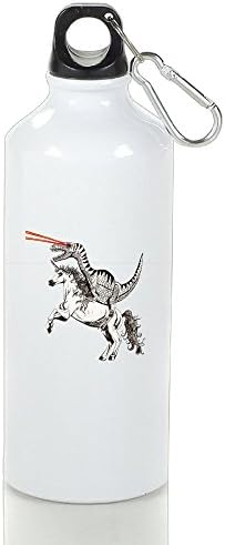Hangren Raptor & Unicorn Fashion Aluminum Water Bottle White Drinking Climbing Cups 400ml